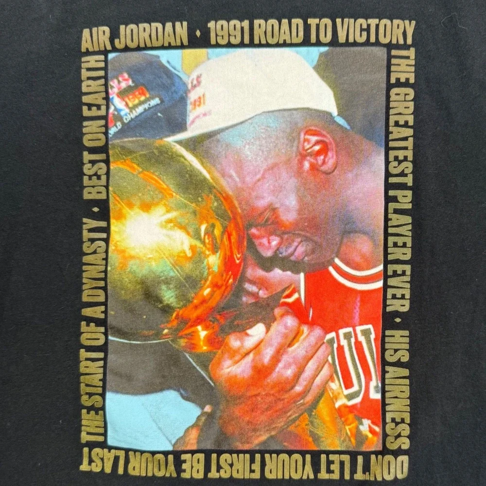 Jordan Michael Jordan 1991 Road to Victory‎ Graphic T-Shirt Black XL AT8936-010